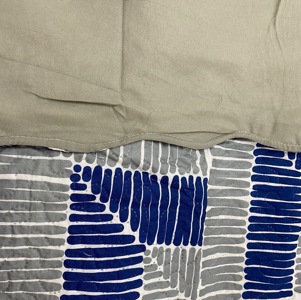 Kit Colcha Capri Solteiro Azul e Cinza - Empório dos Tecidos 