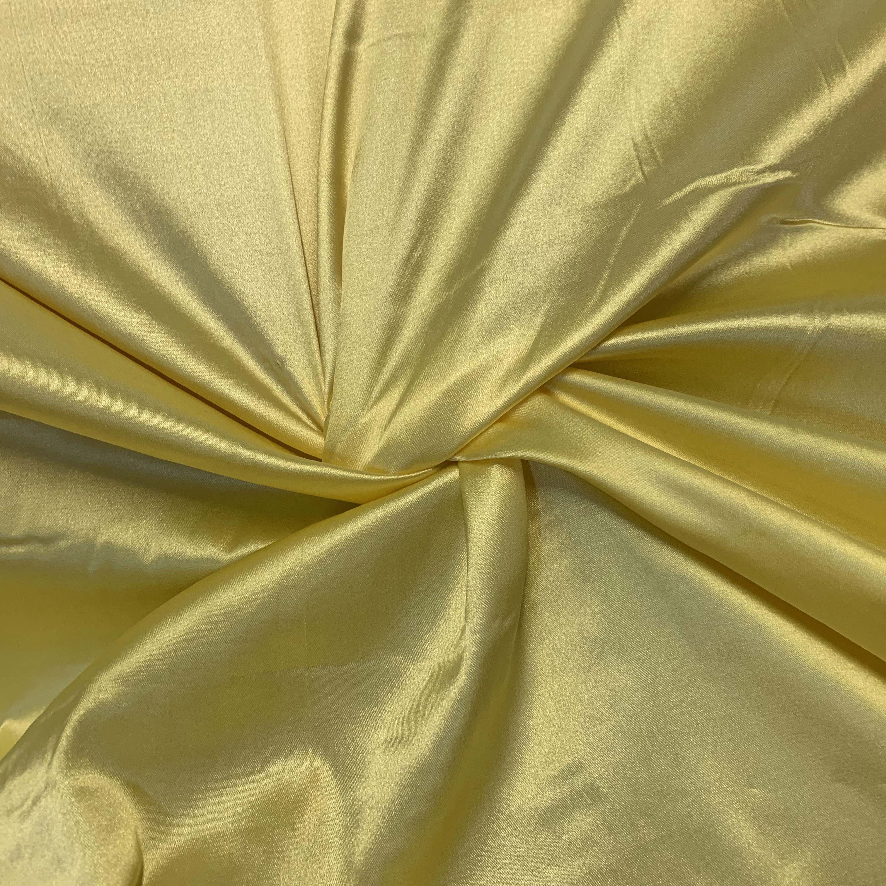 Tecido Cetim com Elastano Amarelo Claro - Empório dos Tecidos 