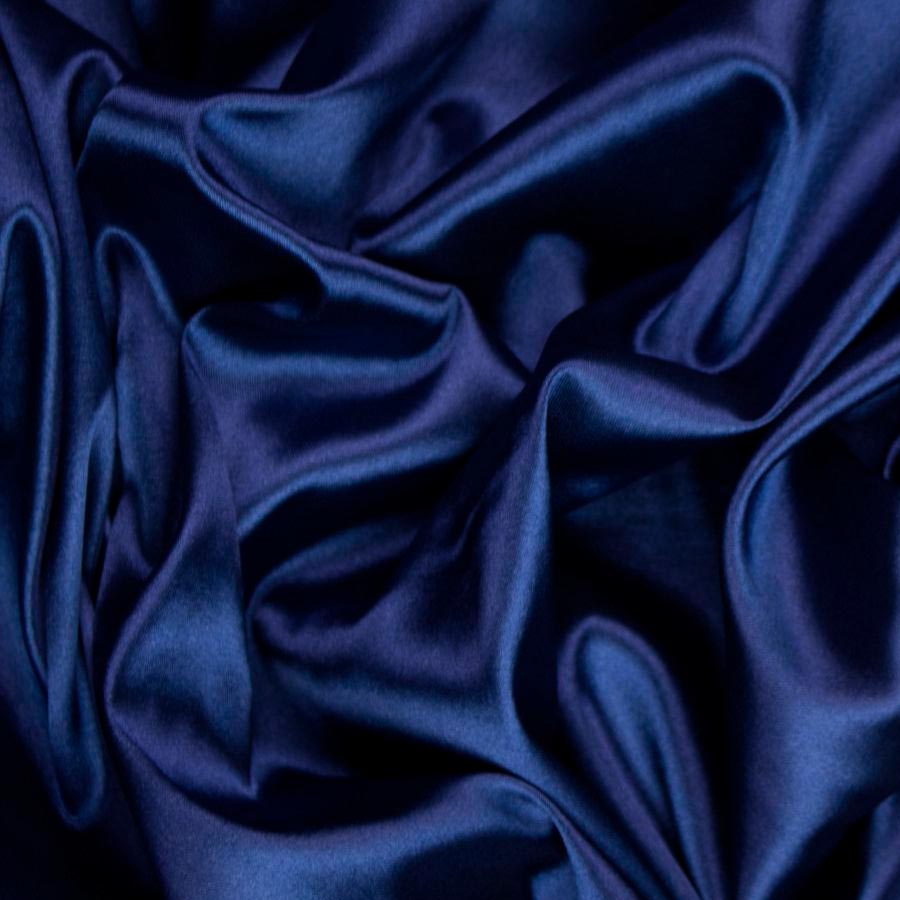 Tecido Cetim com Elastano Azul Marinho - Empório dos Tecidos 
