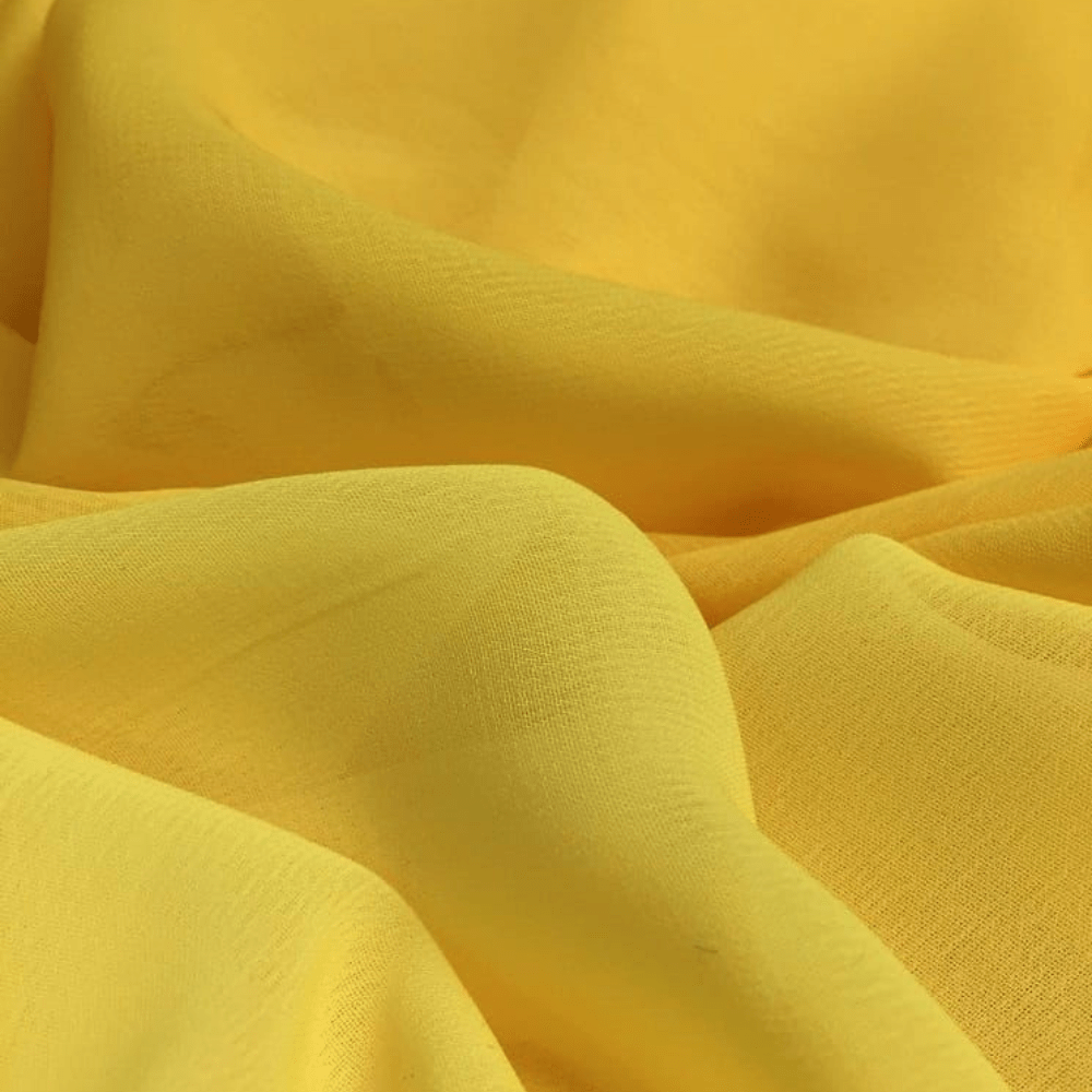 Tecido Crepe Georgete Amarelo - Empório dos Tecidos 