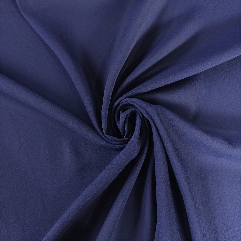 Tecido Crepe Georgete Azul Marinho - Empório dos Tecidos 
