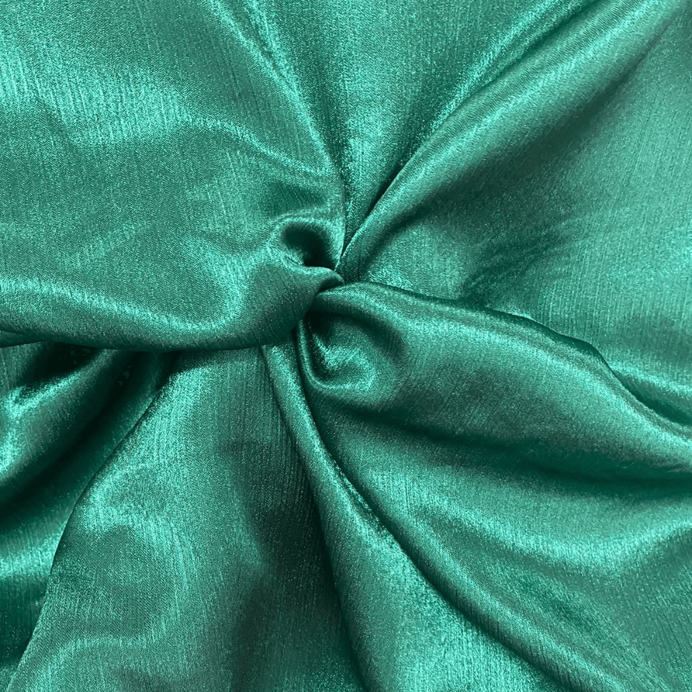 Tecido Crepe Acetinado Verde Esmeralda - Empório dos Tecidos 