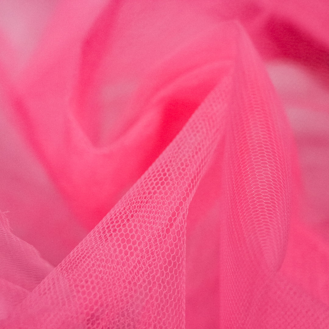 Tecido Filó de Armação Rosa Chiclete - Empório dos Tecidos 