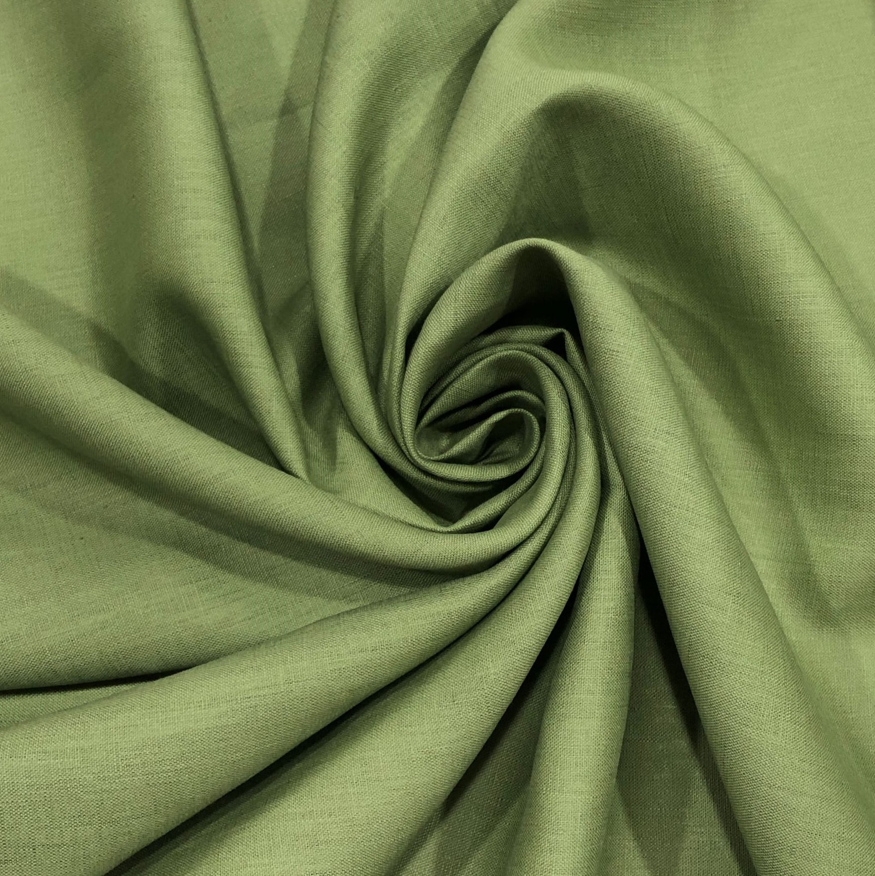 Tecido Linho Puro Verde Oliva - Empório dos Tecidos 