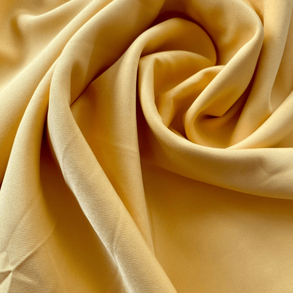 Tecido Crepe New Look Amarelo Vivo - Empório dos Tecidos 