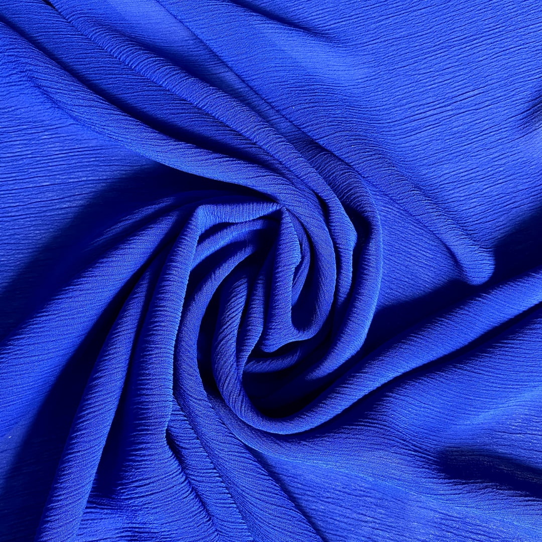 Tecido Musseline Chiffon Azul Royal - Empório dos Tecidos 