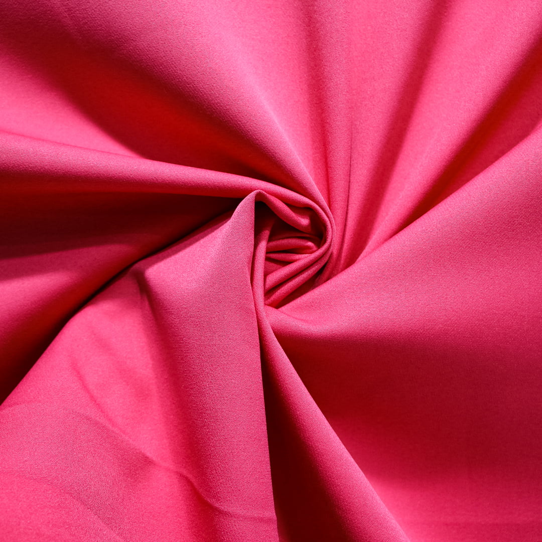 Tecido Crepe New Look Liso Rosa Choque - Empório dos Tecidos 