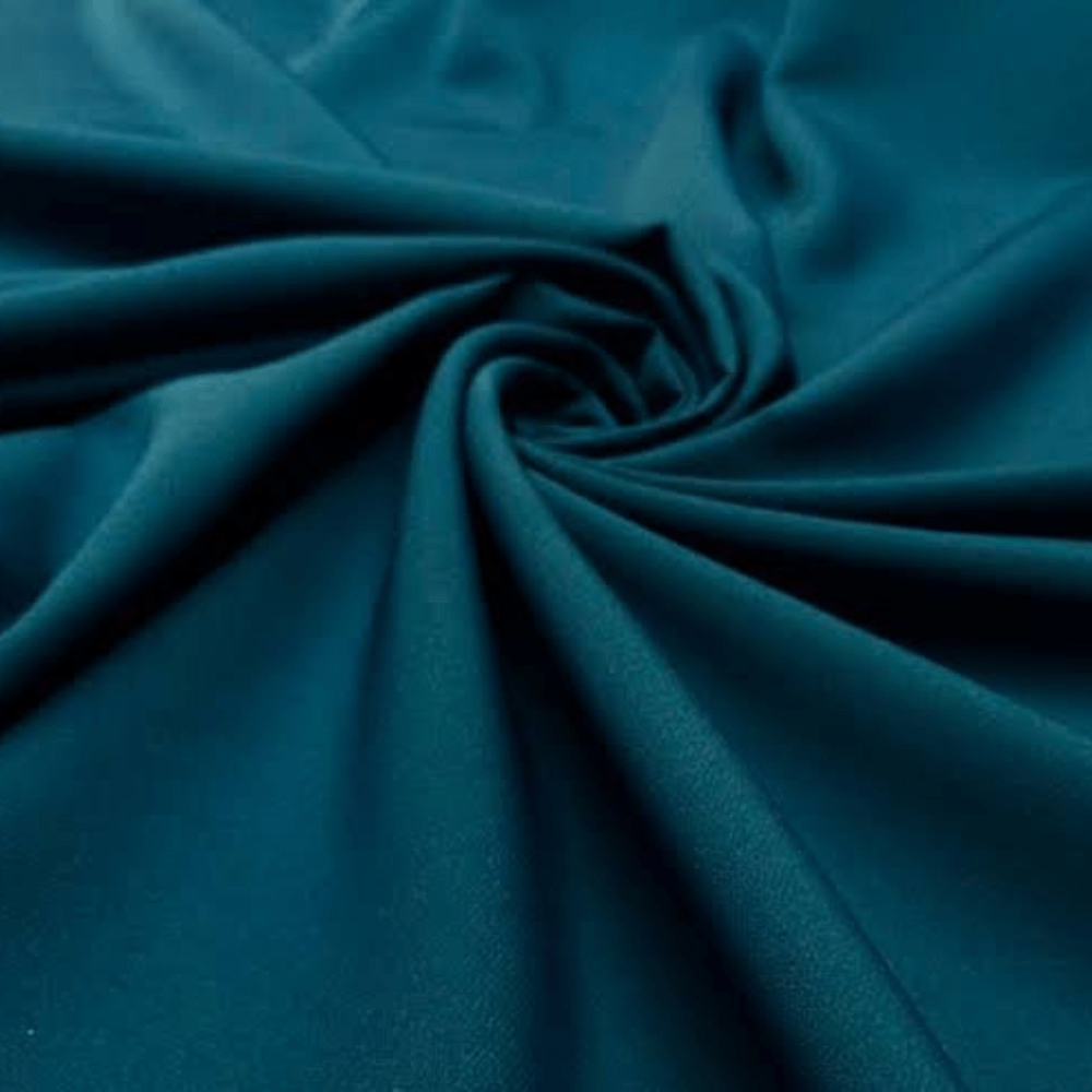 Tecido Crepe New Look Liso Azul Petróleo - Empório dos Tecidos 