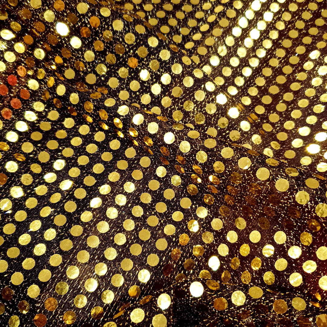 Tecido Paetê Fantasia Dourado - Empório dos Tecidos 