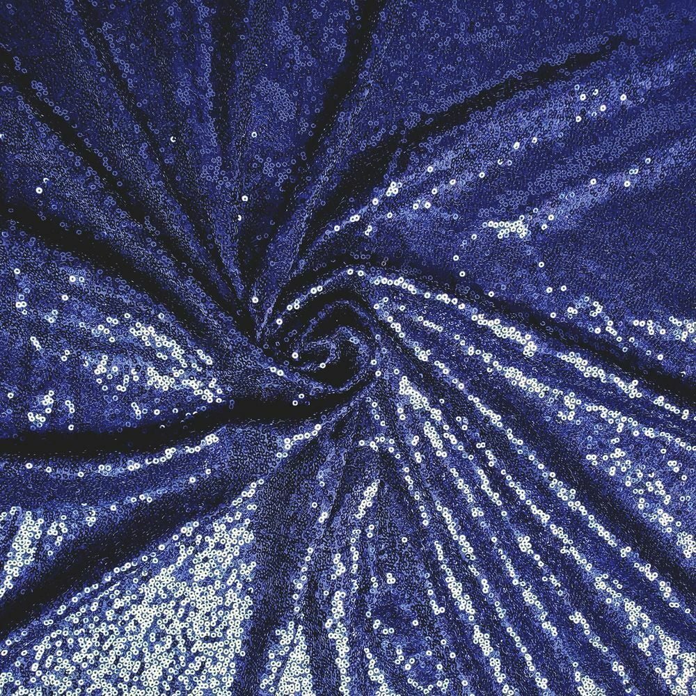 Tecido Paetê Malha Azul - Empório dos Tecidos 