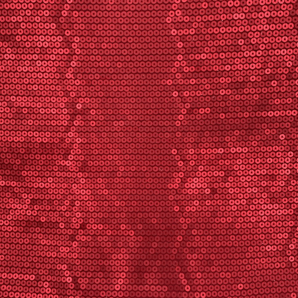 Tecido Paetê Malha Vermelho - Empório dos Tecidos 