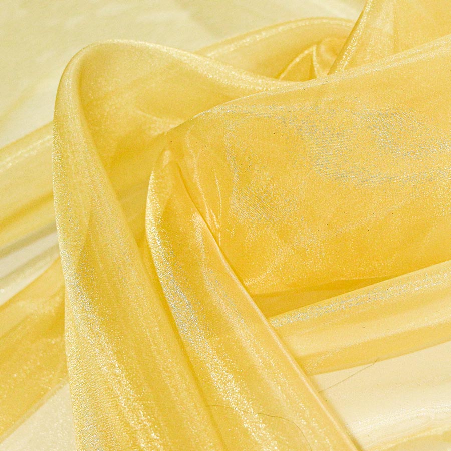 Tecido Organza Amarelo Opaco - Empório dos Tecidos 