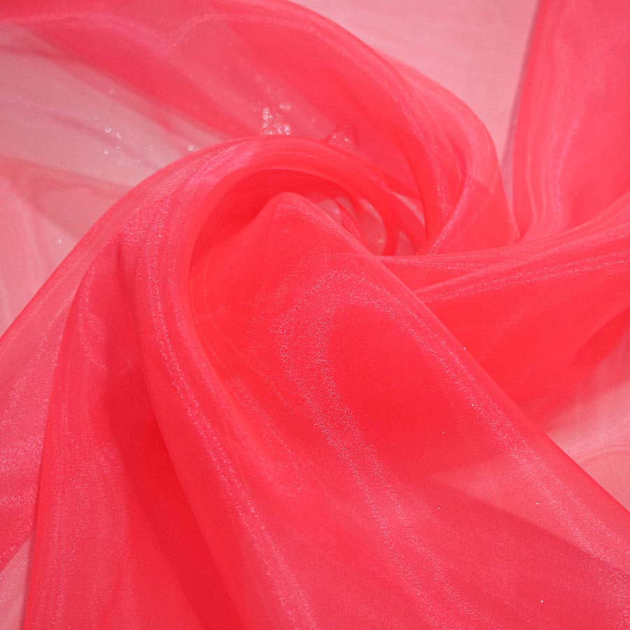 Tecido Organza Rosa Chiclete - Empório dos Tecidos 