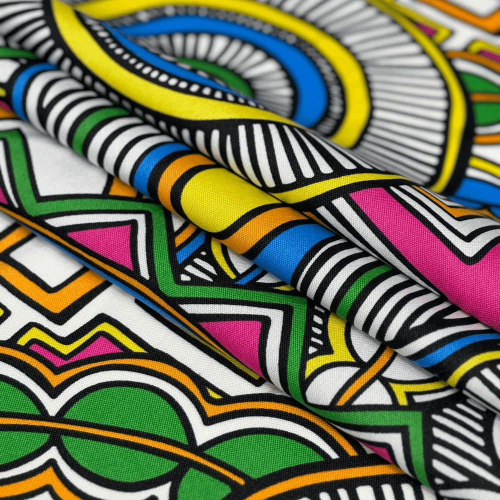 Tecido Oxford Arte Círculos Coloridos - Empório dos Tecidos 