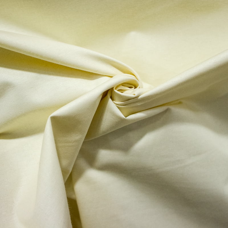 Tecido Percal Liso Amarelo Manteiga 180 Fios - Empório dos Tecidos 