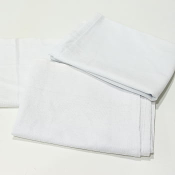 Tecido Kit 10 Panos de Prato Lisos Brancos 65x40 cm - Empório dos Tecidos 