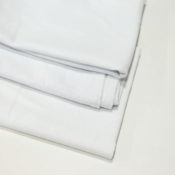 Tecido Kit 10 Panos de Prato Lisos Brancos 65x40 cm - Empório dos Tecidos 