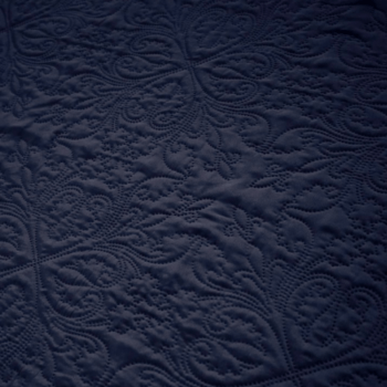 Kit Colcha Siena Casal Lisa Azul Noite - Empório dos Tecidos 