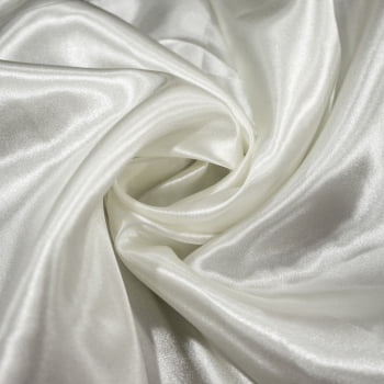 Tecido Cetim Charmousse Branco com 50 metros - Empório dos Tecidos 