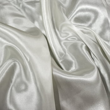Tecido Cetim Charmousse Branco com 50 metros - Empório dos Tecidos 