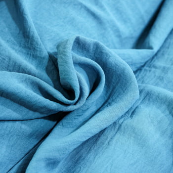 Tecido Crepe Duna Azul Turquesa com 50 metros - Empório dos Tecidos 