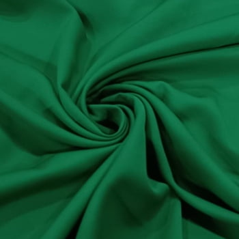 Tecido Crepe New Look Liso Verde Bandeira com 50 metros