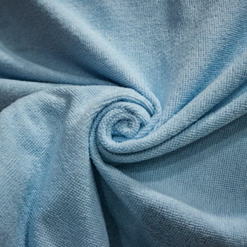 Tecido Atoalhado Azul Bebê 100% Algodão