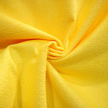 Tecido Atoalhado Felpudo Tinto Amarelo - Empório dos Tecidos 