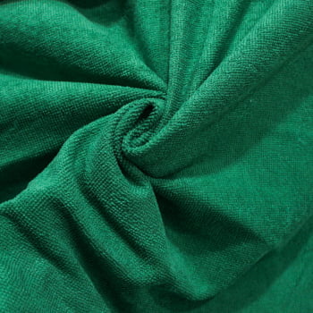 Tecido Atoalhado Felpudo Tinto Verde - Empório dos Tecidos 