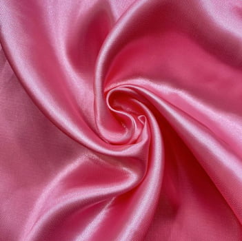 Tecido Cetim Charmousse Rosa Chiclete - Empório dos Tecidos 