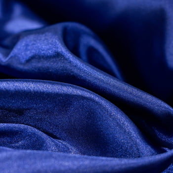 Tecido Cetim Charmousse Azul Anil - Empório dos Tecidos 