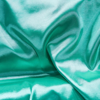 Tecido Cetim com Elastano Verde Água - Empório dos Tecidos 