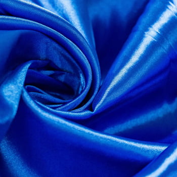 Tecido Cetim com  Elastano Azul Royal  - Empório dos Tecidos 