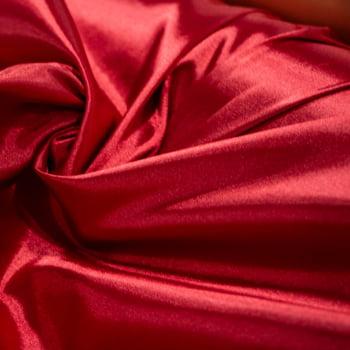 Tecido Cetim Elastano Vermelho Puro - Empório dos Tecidos 