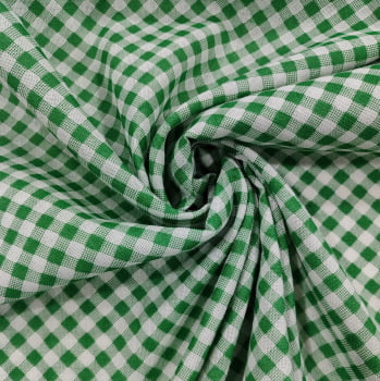 Tecido Chitão Quadriculado Verde - Empório dos Tecidos 