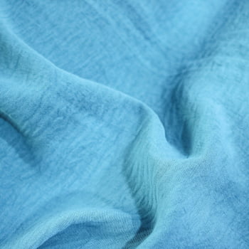 Tecido Crepe Duna Azul Turquesa - Empório dos Tecidos 