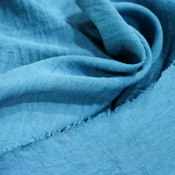 Tecido Crepe Duna Azul Turquesa - Empório dos Tecidos 