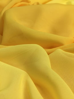 Tecido Crepe Georgete Amarelo - Empório dos Tecidos 