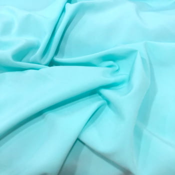 Tecido Crepe Salina Liso Azul Tiffany - Empório dos Tecidos 