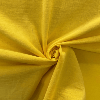 Tecido Crepe Duna Amarelo Canário - Empório dos Tecidos 