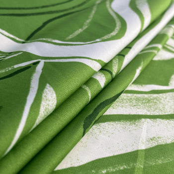 Tecido Crepe Salina Tons de Verde
