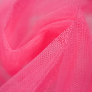 Tecido Filó de Armação Rosa Chiclete - Empório dos Tecidos 