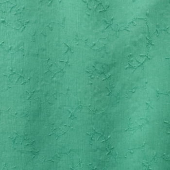 Tecido Crepe Algodão Bordado Verde - Empório dos Tecidos 