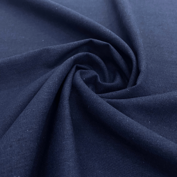 Tecido Linho Puro Azul Marinho - Empório dos Tecidos 