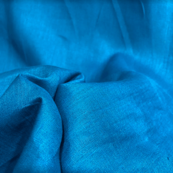 Tecido Linho Puro Azul Turquesa - Empório dos Tecidos 