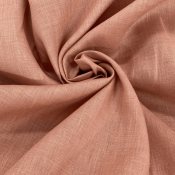 Tecido Linho Puro Rosê Queimado - Empório dos Tecidos 