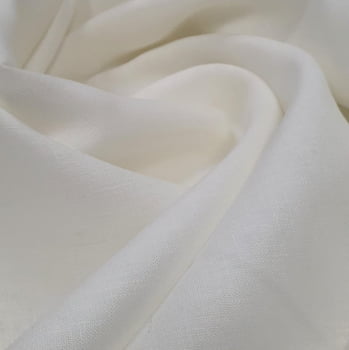 Tecido Linho Puro Off-White com 50 metros - Empório dos Tecidos 