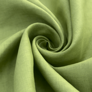 Tecido Linho Puro Verde Oliva - Empório dos Tecidos 
