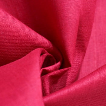Tecido Linho Puro Rosa Choque - Empório dos Tecidos 