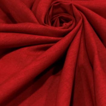 Tecido Linho Misto Vermelho - Empório dos Tecidos 